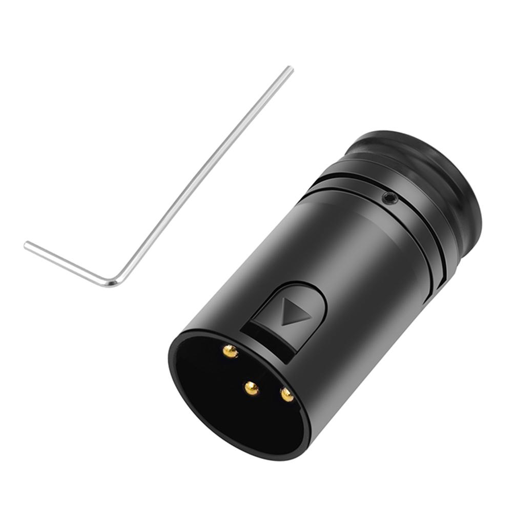 Male/Female Compact XLR Microphone Solder Adapter with Wrench Professional XLR Adapter 90 Degree Right Angle for Power Amplifier