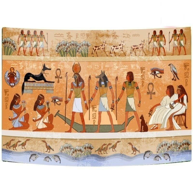 Classic Ancient Egypt Mural Art Tapestry Bohemian Decoration Yoga Mat Living Room Bedroom Tapestry