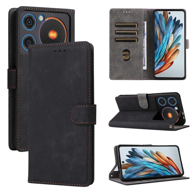 

Чехлы-книжки для ZTE Nubia Music из искусственной кожи с полной защитой корпуса и [блокировкой RFID] Чехлы для телефонов for ZTE nubia Music чёрный