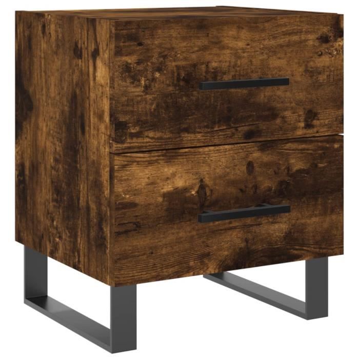 VidaXL Bedside Table Smoked Oak 40x35x47.5 Cm Engineered Wood 827366