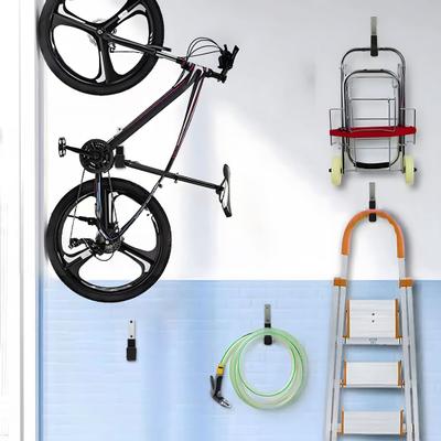 Gancho de pared de Metal en forma de L de alta resistencia, 2 uds., manguera de jardín multifuncional, ganchos de almacenamiento para garaje, soporte para tablero de almacenamiento, suministros para el hogar