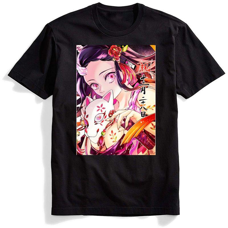 Japanese Anime Demon Slayer Graphic Tees Men Kawaii Kimetsu No Yaiba T Shirt Cartoon Tanjirou