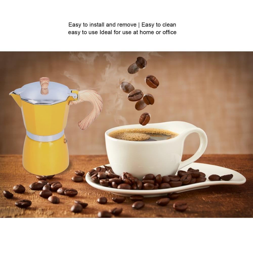 Aluminum Alloy Stovetop Espresso Maker 300ML Capacity Coffee Maker Moka Pot  Home Use