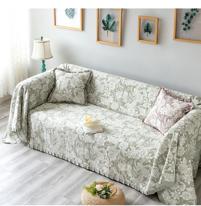 

Полотенце для дивана, полностью покрытое высококачественной и простой тканью в европейском стиле, ткань для покрытия дивана 180x180cm зелёный