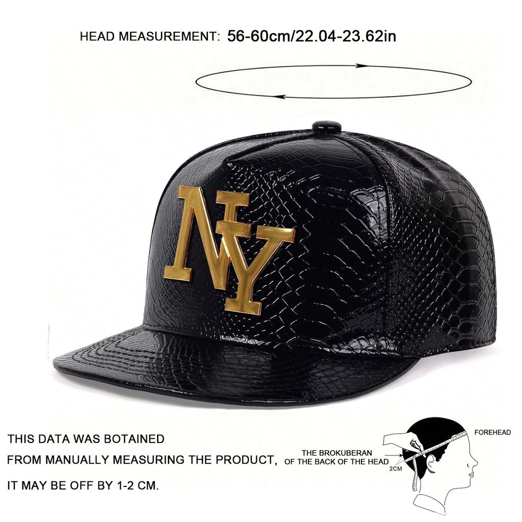 Unisex Letter Metal Label Decoration Adjustable Hip Hop Baseball Hat Snapback Caps Spring Autumn Outdoor Leisure Hats Travel Accessories for Women Men