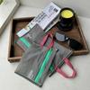 Translucent Mesh Storage Bag Portable Zipper Handbag Functional Cosmetic Pouch Pencil Case Documents Paper Organizer