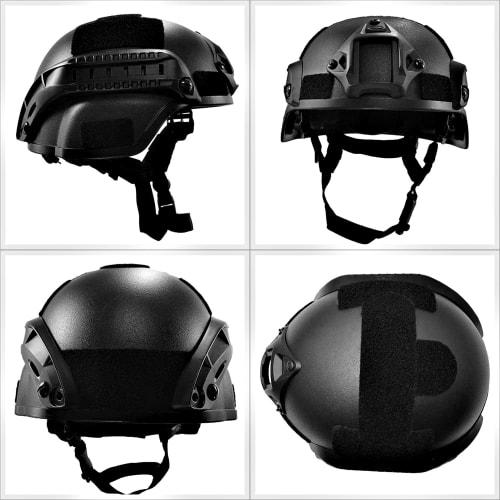 T.D.Well MICH 2000 SWAT Tactical Helmet for Airsoft and Special Forces, Black (Adult Head Circumference: 57-61cm)