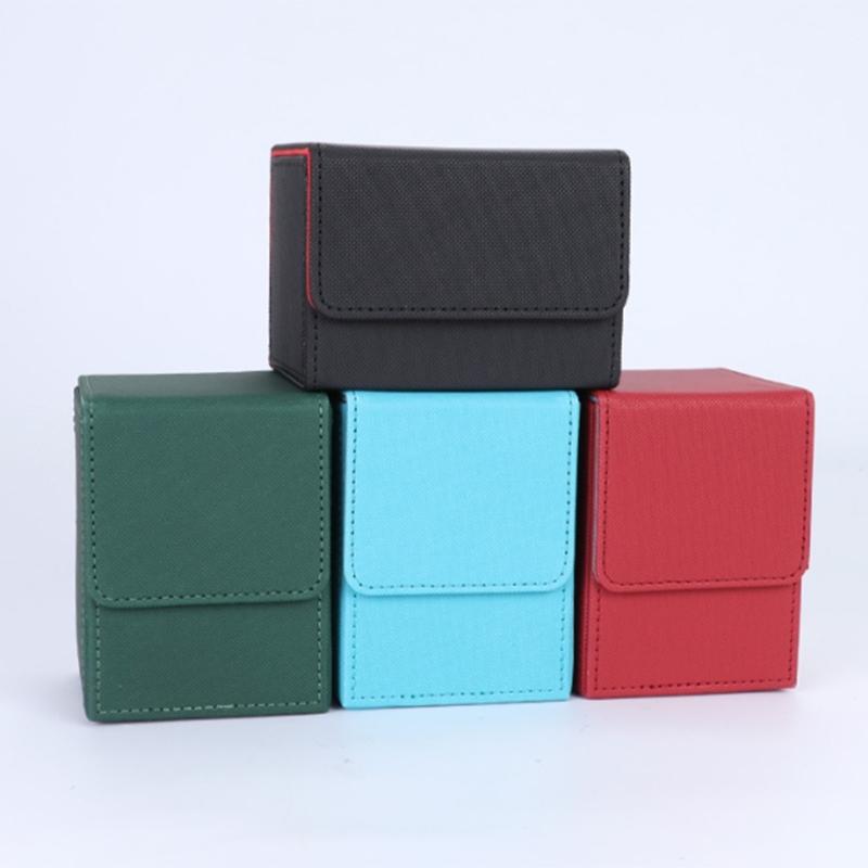 Magnetic Playing Cards Deck Card Storage Box for Game Cards Storage PU Leather Deck Card Boxes Card Deck Case Game Box