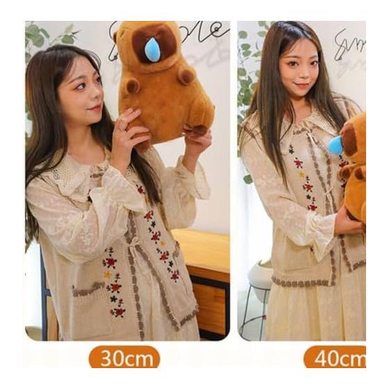 Capybara Plush Toy Animal Stuffed Pillow Soft Cute Birthday Gift Home Decor with Turtle Bag Present Birthday Festival Lovely Moe Children Adult