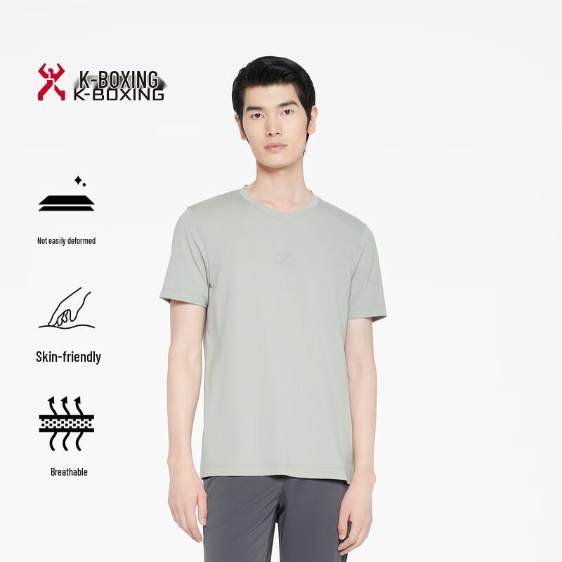 K-Boxing Men s Business Casual Short Sleeve T-Shirt L
