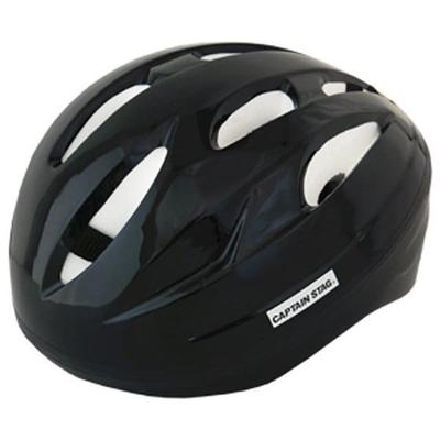Captain Stag Captain Stag Y 6536 [Fahrradhelm für Kinder, weiche Schale, Größe S, Kopfumfang 50 – 56 cm, Kleinkinder, SG, Standard, Champ, Schwarz]