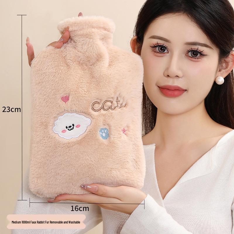 Large Hot Water Bottle: Warm Water Bag for Belly, Hand, and Bed