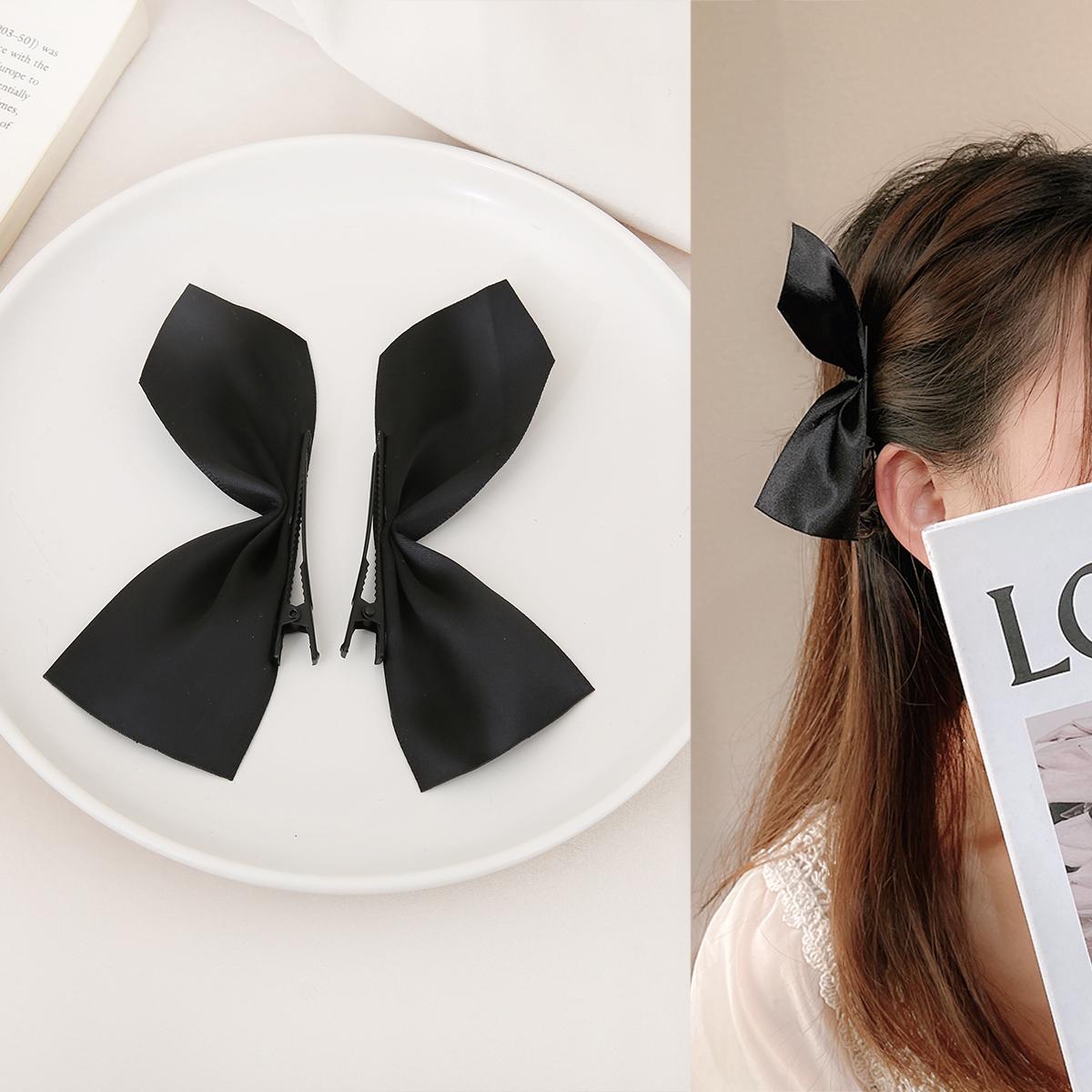 

1 шт., заколка для волос с бантом, коготь для женщин, девушек, заколки для макияжа, аксессуары для волос, зажим для ванны в виде краба, головные уборы чёрный