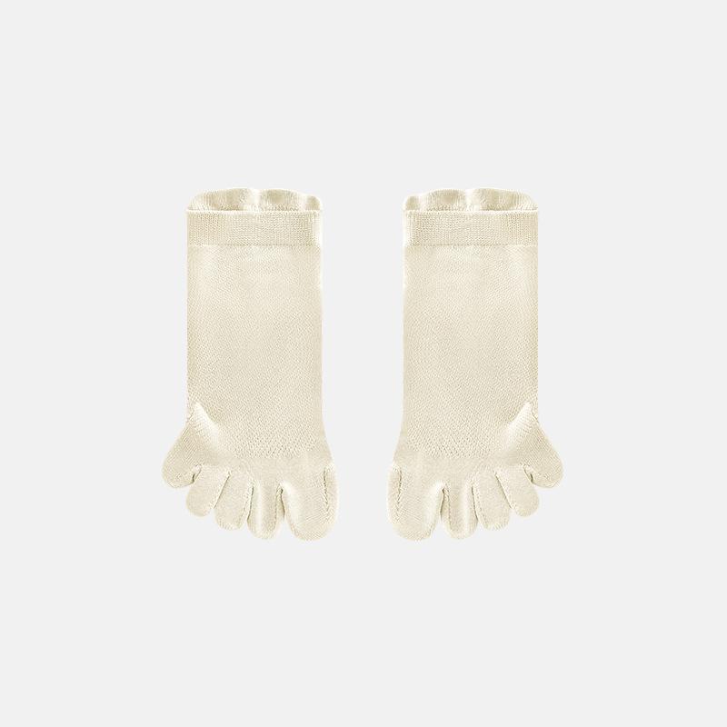 

Женские весенне-летние новые однотонные 10A антибактериальные сетчатые дышащие короткие хлопковые носки с пятью пальцами 1 pair бежевый