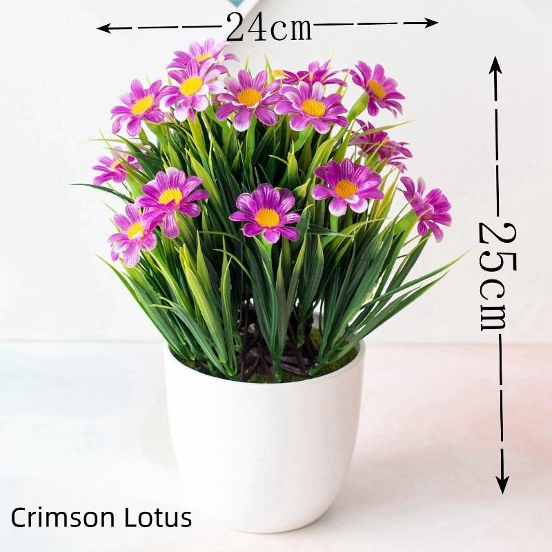 

Новинка Весняна Трава та Хризантеми Гарячий Розпродаж Штучні Квіти В Горщиках Для Домашнього Зеленого Декору З Горщиком