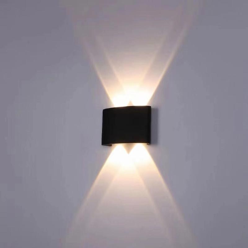 Up Down LED Wall Sconce Modern Black Wall Mount Light 1PC for Indoor Outdoor Home Hotel Hallway Decoration