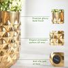 Металлическое Кашпо, Metal Indoor Pineapple Texture Golden Plante 5.3 (Height) × 6.1 (Dia),  Behoma