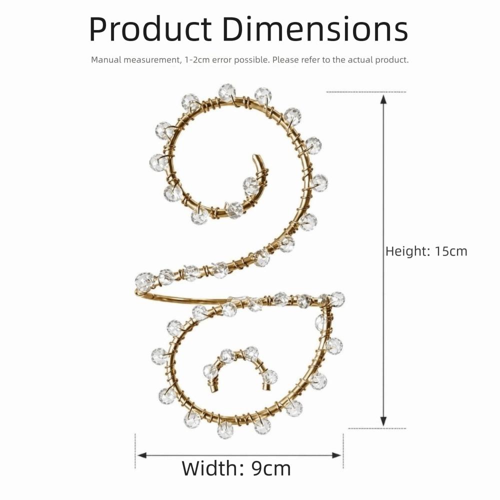 Adjustable Wire Wrapped Bracelet Rhinestone Spiral Arm Jewelry New Adjustable Armlet Women