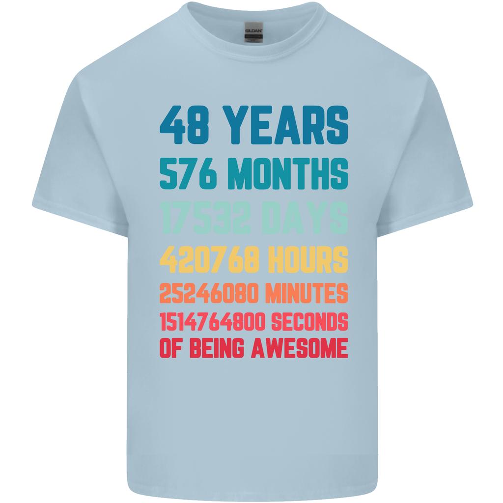 48th Birthday 48 Year Old Unisexs Light Cotton TShirt