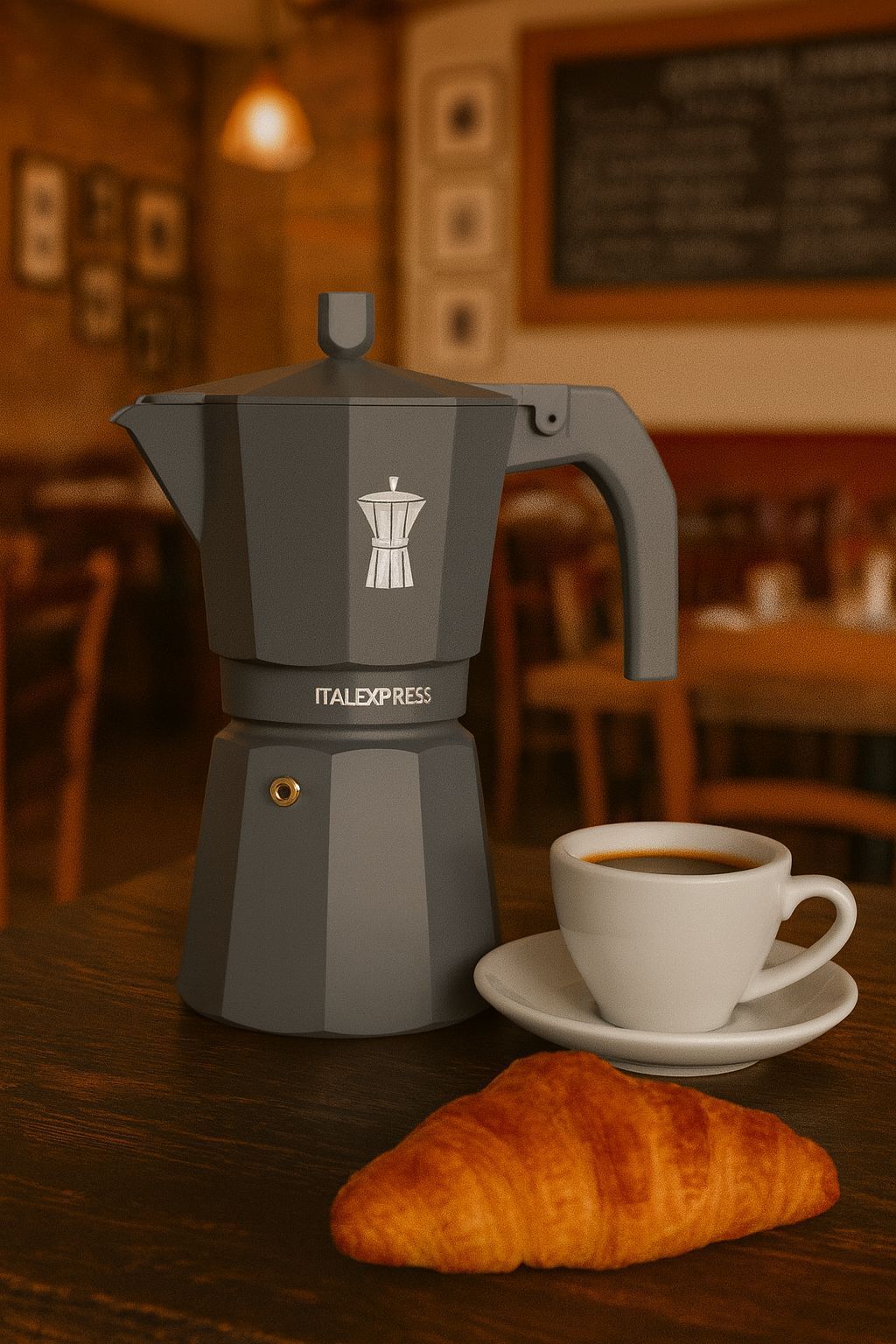 Italiaanse koffiezetter - PEZZETTI - ITALEXPRESS - Aluminium - 6 kopjes - Blauw