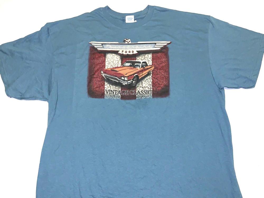Thunderbird Ford Motor Company Vintage Classic Car Automobile T-Shirt New XXL 2X Unisex T-Shirt XXXL