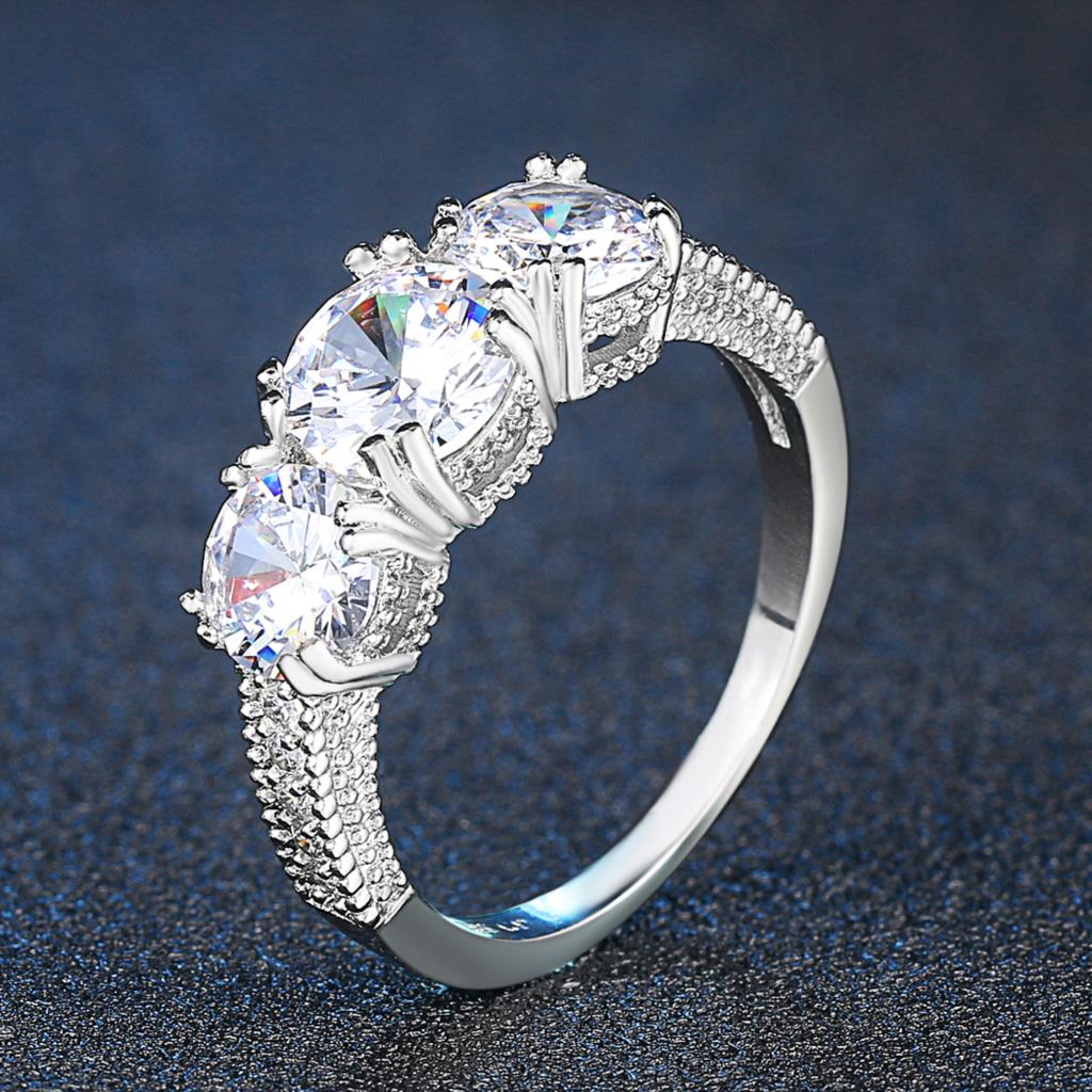 

Luxury Engagement Crystal Ring For Women Bridal Copper Color AAA+Zirconia Wedding Ring Fashion Zircon Wholesale Dropship R497 5