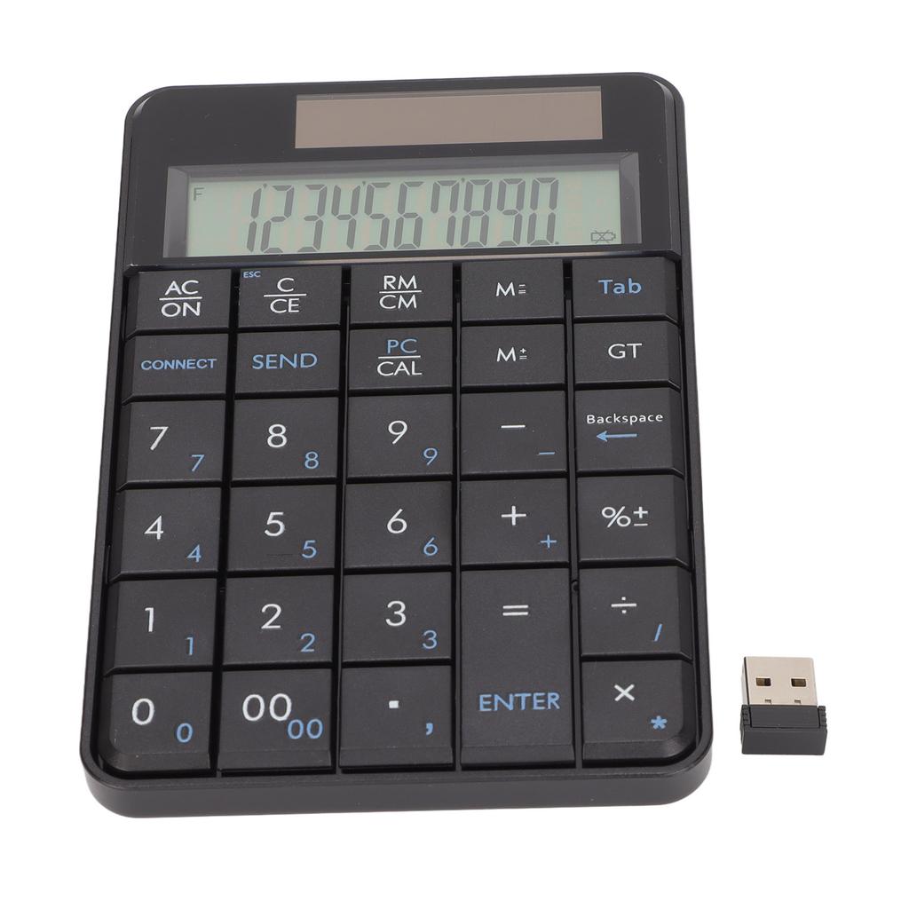 Calculator Number Pad Calculator Function 29 Keys 2.4GHz Wireless USB Plug and Play Ergonomic Design Wireless Number Pad