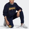 adidas Originals Script Crew Sweatshirt mit Flockdruck Herren Tops Marineblau HF9224