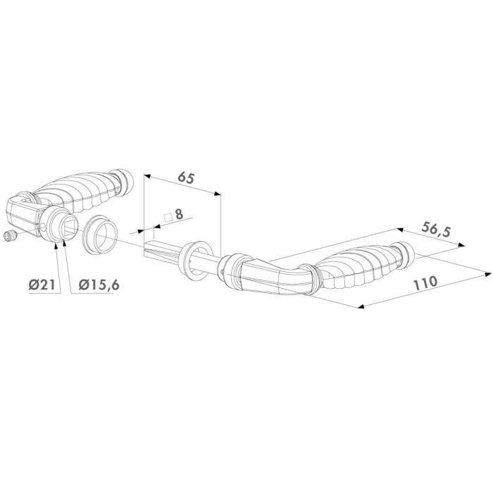 LOCINOX PAIRE DE POIGNÉES ZAMAC No. D'article 3006FAD16