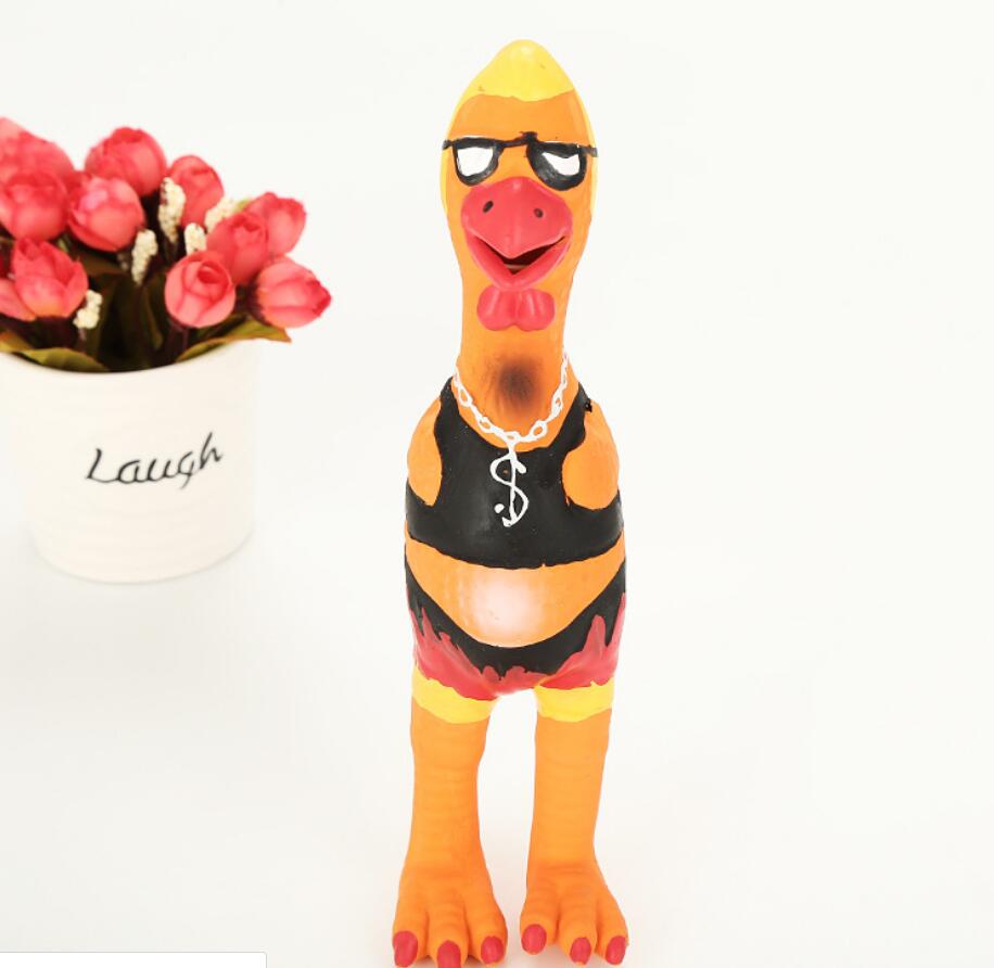 

1 шт. кричащая резиновая игрушка-курица для собак, забавная игрушка-писк для собак, щенков OSILIL1984d 1