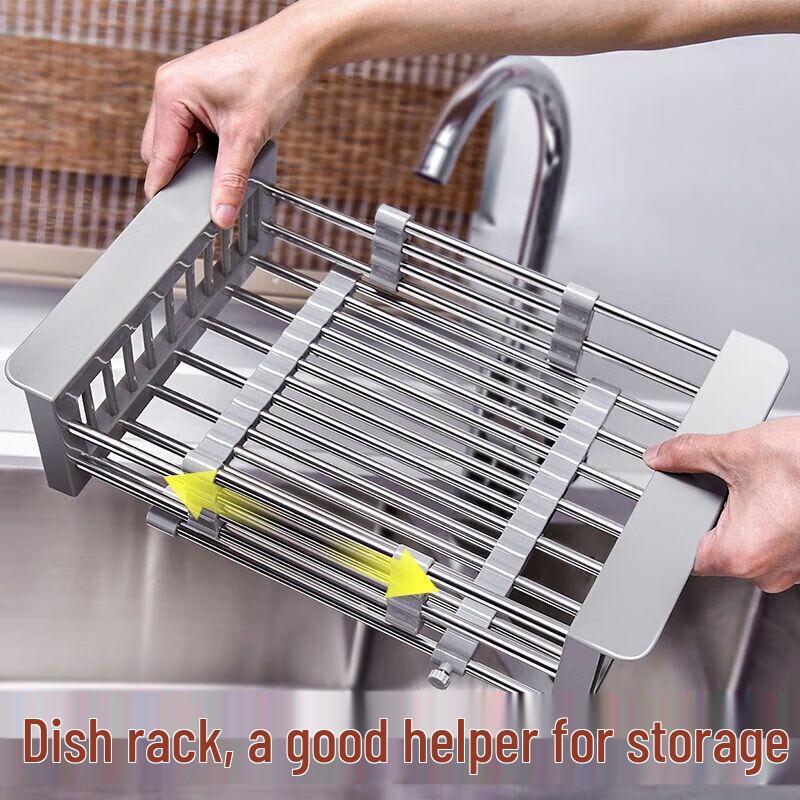 304 Stainless Steel Retractable Kitchen Sink Drain Basket