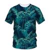 Summer Originality Plant Leaves Graphic T-shirts Trend Casual Personality Fun Printed O-neck Short Sleeve Men's T-shirts
