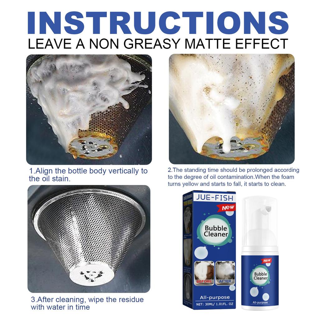 JUE FISH Oil-cleaning multi-functional foam cleaning supplies Kitchen heavy-duty foam cleaning supplies