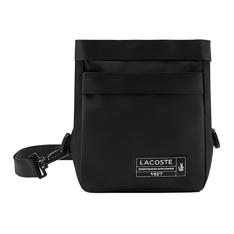 Lacoste Fashion Casual Versatile Portable Fabric Shoulder Crossbody Bag Regular Men bags Black NH3862OU-000 Black