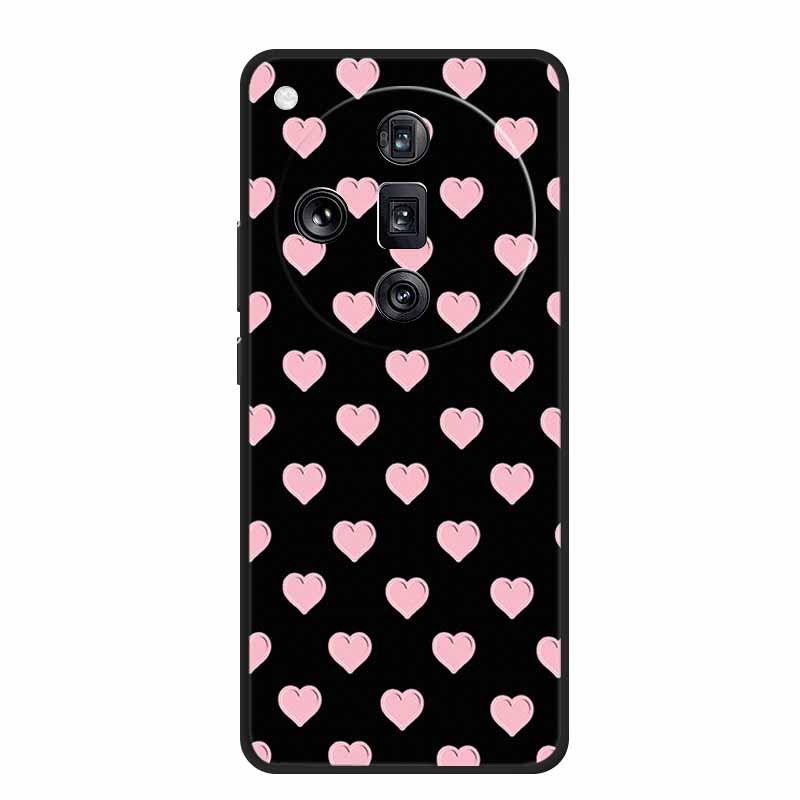 3D Emboss Case For OPPO Find X7 Ultra Phone Case Relief Black Silicone Soft Back Cover Coque For OPPO Find X7 Ultra Cases Fundas