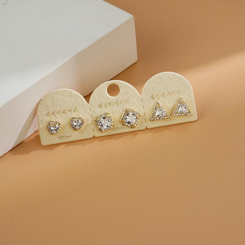 Set di Orecchini a Bottone Minimalisti Versatili Argento Korean: Moda Elegante di Lusso Leggero