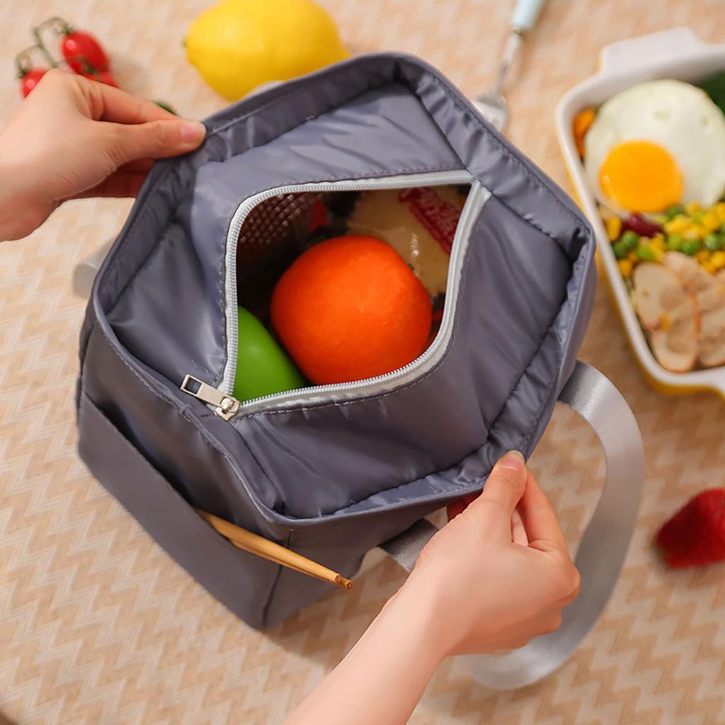 Isolerad matlåda, termisk väska med stor kapacitet, förvaringsbehållare för matleverans för svalare resepicnickpåse