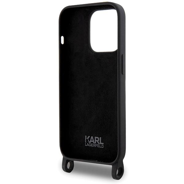Karl Lagerfeld Klhcp15Xscbsknk Iphone 15 Pro Max 6.7 Hardcase Czarny/Black Crossbody Silicone Ikonik