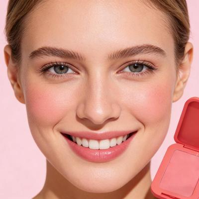 Warm Red - Face Blusher Natural Look Matte Natural Cheek Tint Brighten Face Waterproof Face Contouring Cosmetics Blush Powder Soft Female Makeup