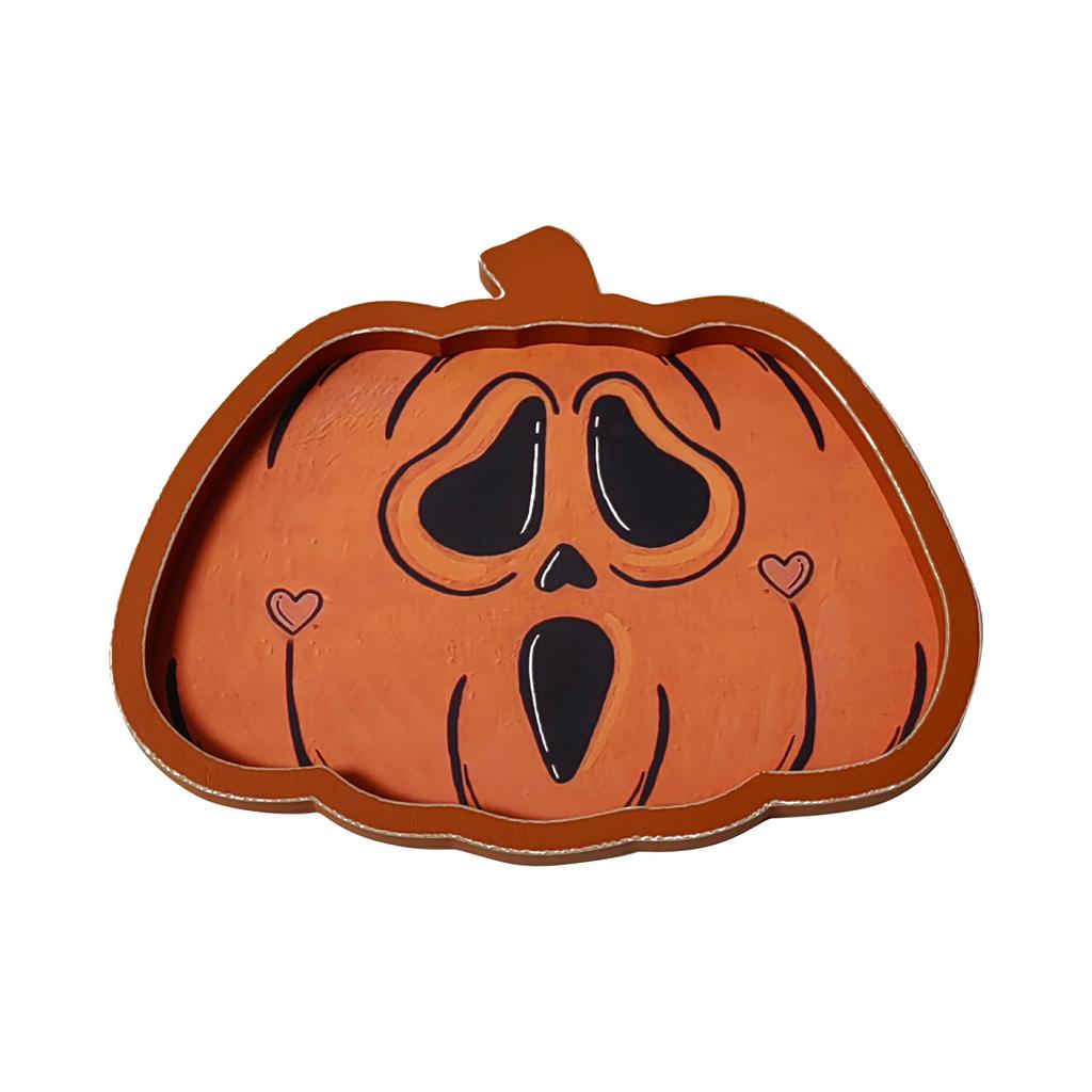 Pumpkin Serving Tray Bowl Halloween Pumpkin Plate Pumpkin Themed Cake Plate Halloween Pumpkin Board Pumpkin Board