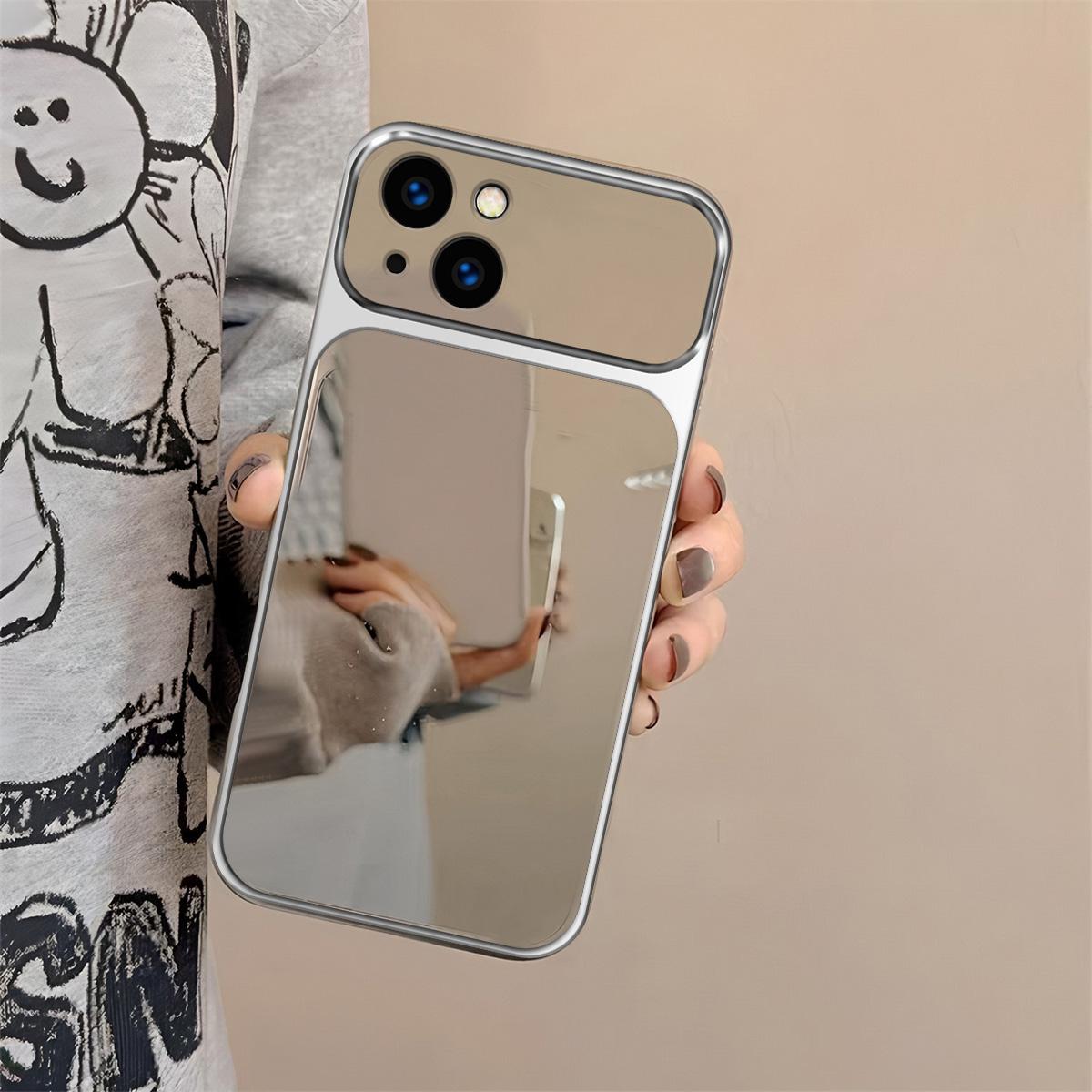 Case for iPhone 15 Plus,14 Plus,13 Trending Big Window Cover Mirror Phone Casing iPhone 15 Plus