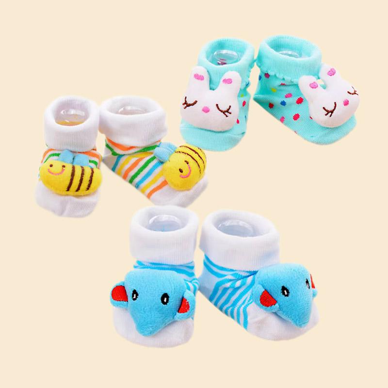 3Pairs Newborn Baby Socks For Boys Girls Cotton Animal Cartoon Slipper Infant Boy Girl Socks Casual Toddler Home Anti Slip Floor Sock