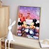 Disney Diamond Painting: Disney Mickey  Minnie Winter Theme Illustration DIY Kit Adult Arts and Crafts Home Decor and Gifts