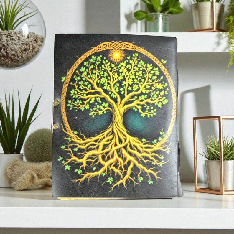 Tree of Life Leather Grimoire Journal:  Book of Shadows