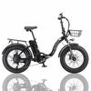 Keteles KF9 Folding Electric Bike, 1000W Motor, 48V 35Ah Battery, 20*4.0'' Fat Tires, Hydraulic brake, Yolin Color Display, 7 Speed