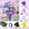 DIY Daisy Flower Craft Kit  - Faux Fur Material, Pipe Cleaner Crafting Supplies - Wedding Bouquets, Easter Mother's Day gifts