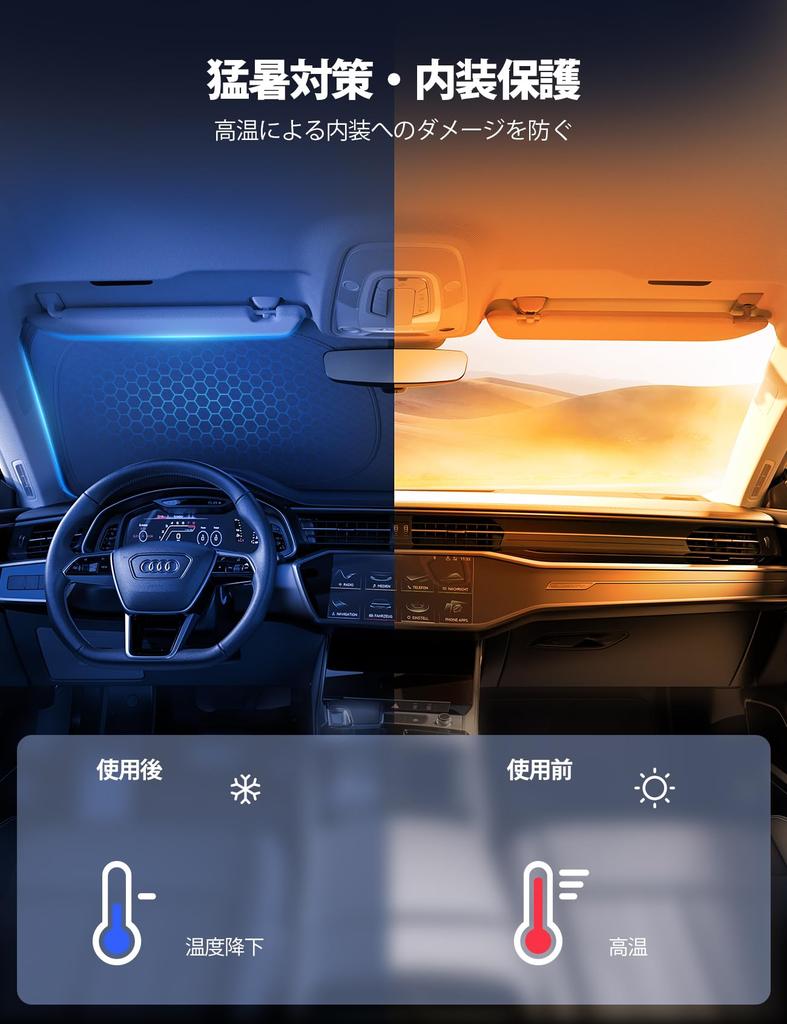 Lamicall Insulated Windshield Sunshade for Toyota Yaris Car Foldable Windshield Light Heat UV Storage Pouch Included 6-Layer Cross Sunshade,