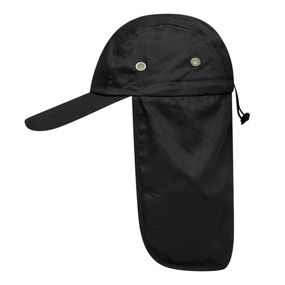 Sunshade Four Hole Breathability With A Cape Fisherman Hat Hat Peaked Cap Sunscreen Cap