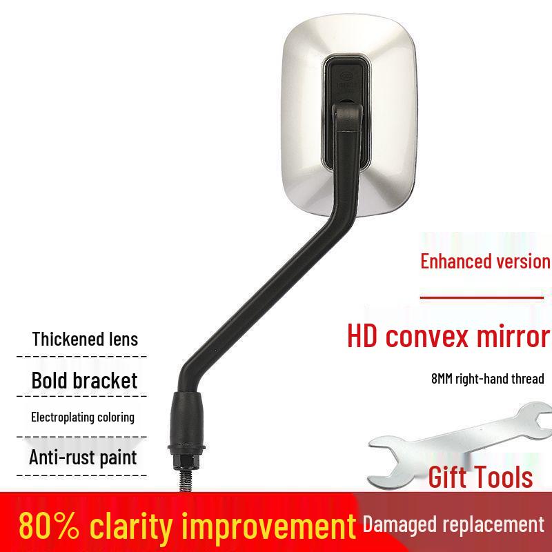 Universal 8MM HD Convex Rearview Mirror for Electric Vehicles - Suitable for Reversing and Reflective Needs