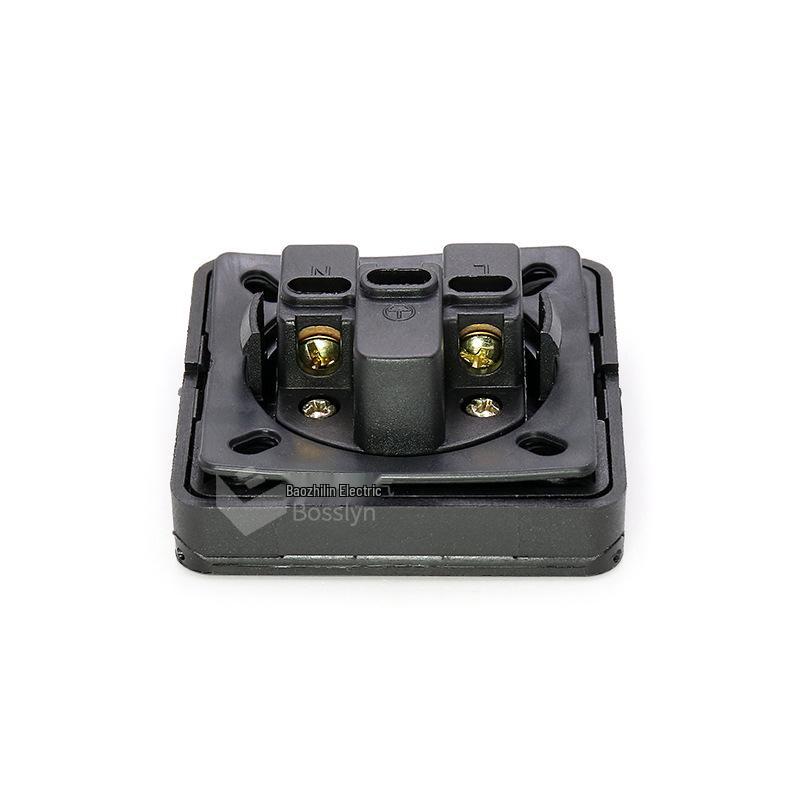 UK Standard Waterproof 13A Outdoor Socket with Square Cover for Construction and Industrial Use